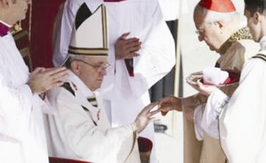 مراسم تنصيب البابا فرنسيس في ساحة القديس بطرس في الفاتيكان