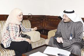 المطيري تتحدث الى الزميل ناصر الفرحان