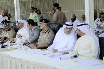 اللواء خالد الديين متوسطاً أعضاء لجنة تنفيذ الإعدام