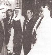 مع الشيخ الراحل عبد الله الجابر والمطرب فريد الأطرش