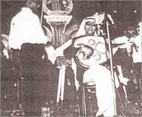 في احدى حفلاته