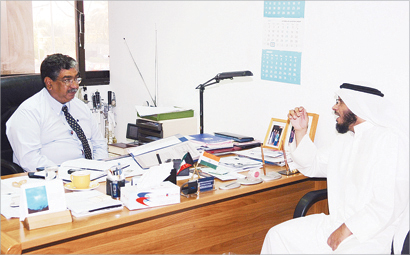 مع الزميل معد صفحة حديث الذكريات