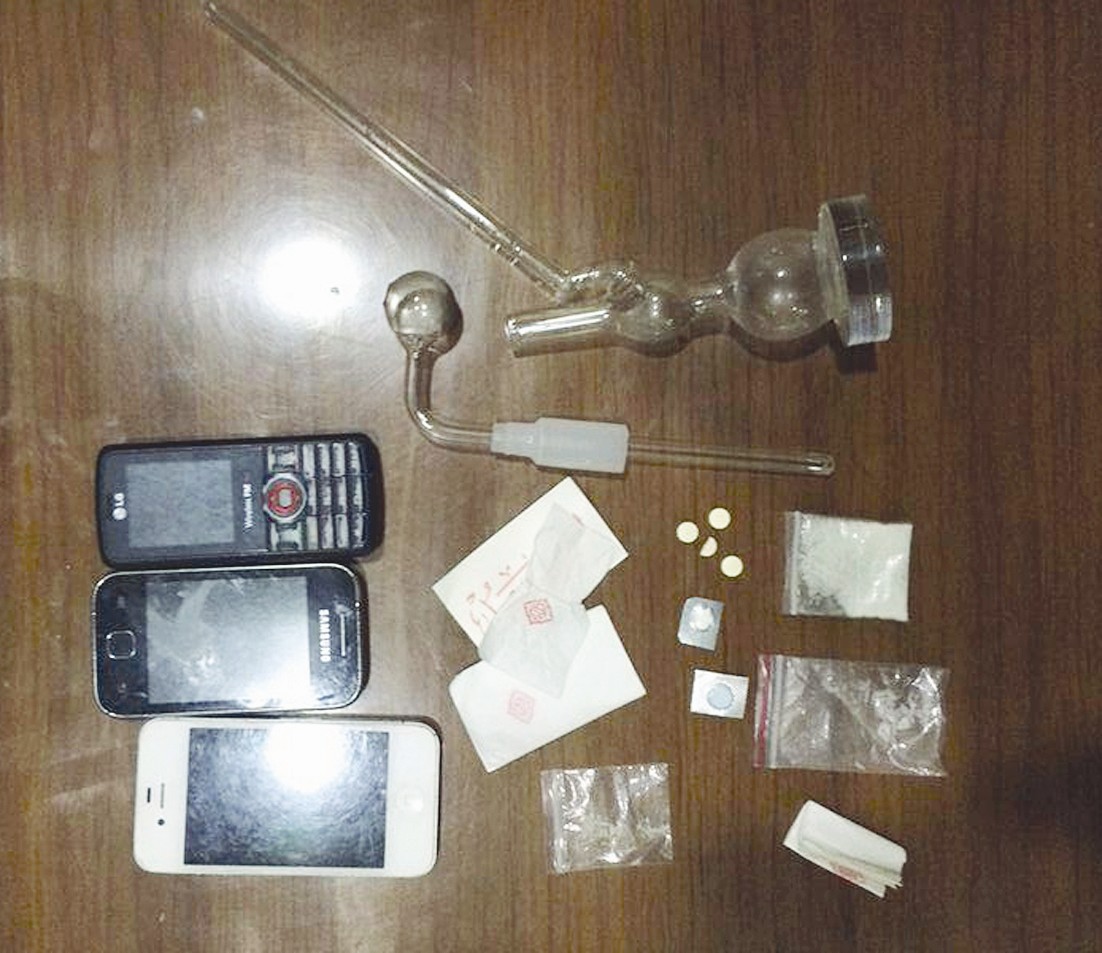 مخدرات وأدوات تعاط ومضبوطات