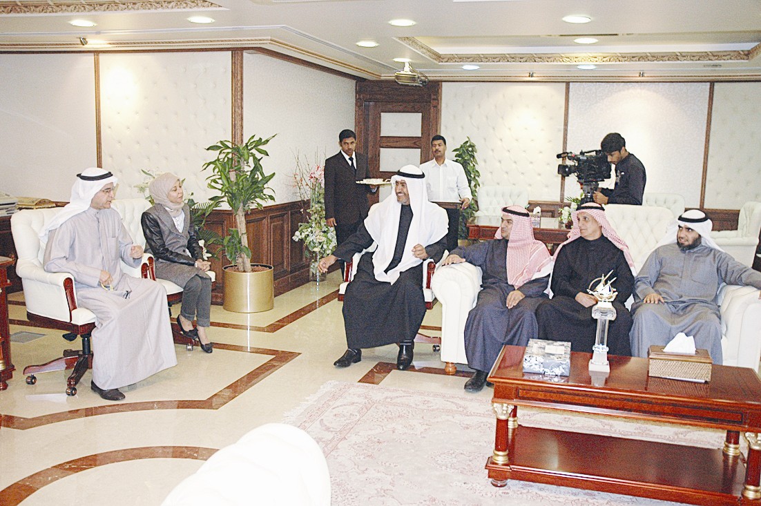 جانب من الحضور في حفل الاستقبال (تصوير زكريا عطية)