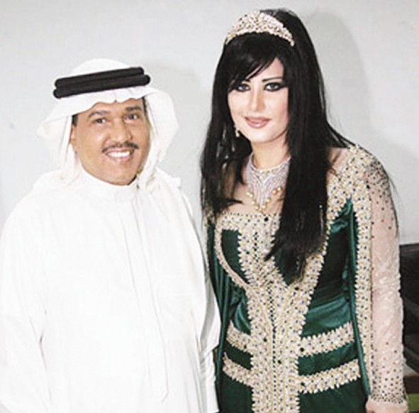 مع زوجته أم خالد الفرنسية الأصل