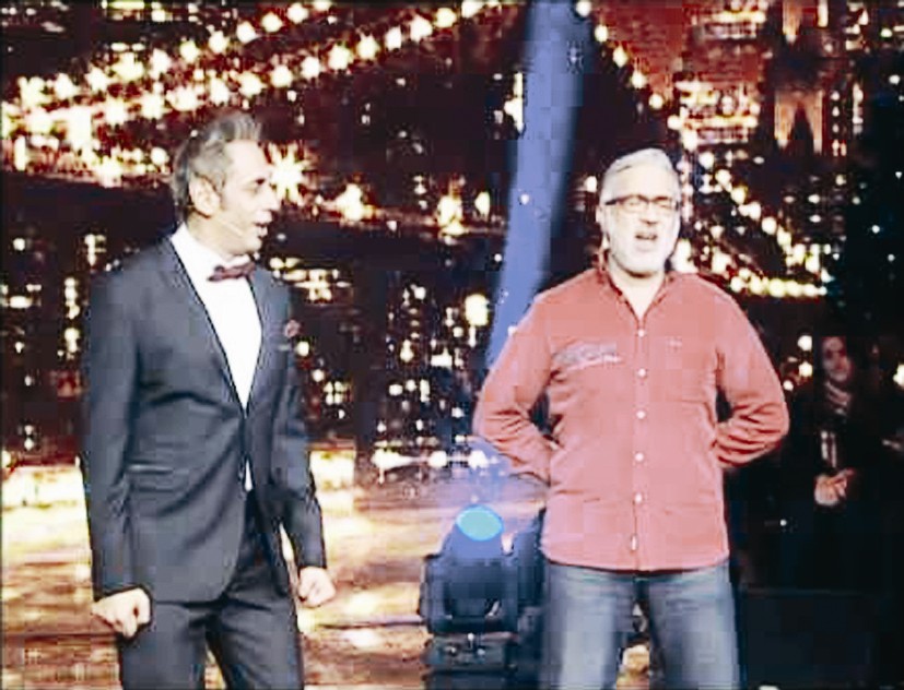 مع ميشال أبو سليمان في إحدى حلقات «الليلة جنون»