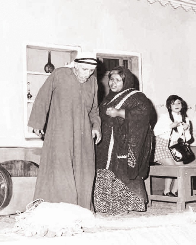 ... ومع إبراهيم الصلال في إحدى المسرحيات