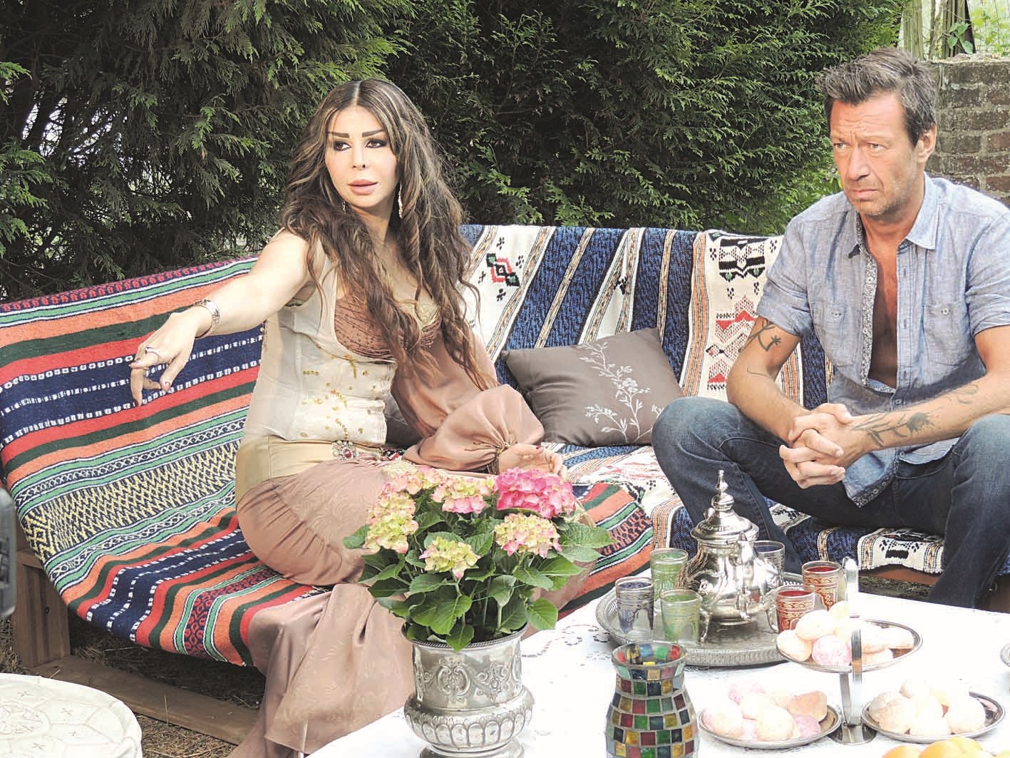 برفقة الممثل الفرنسي فرانك فانيو