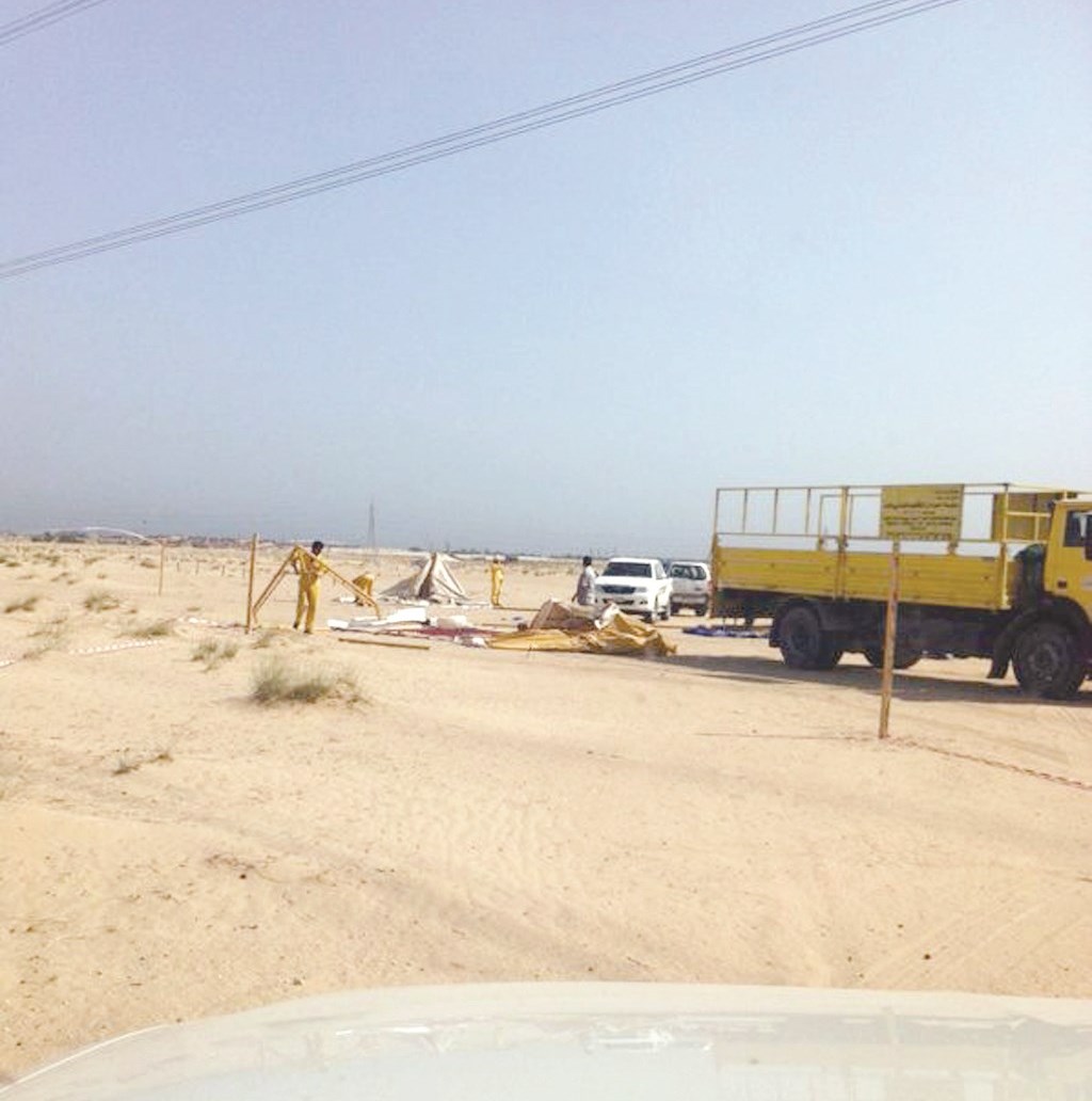 لجنة الإزالة هدمت أمس مخيمات أنشئت قبل موعد التخييم