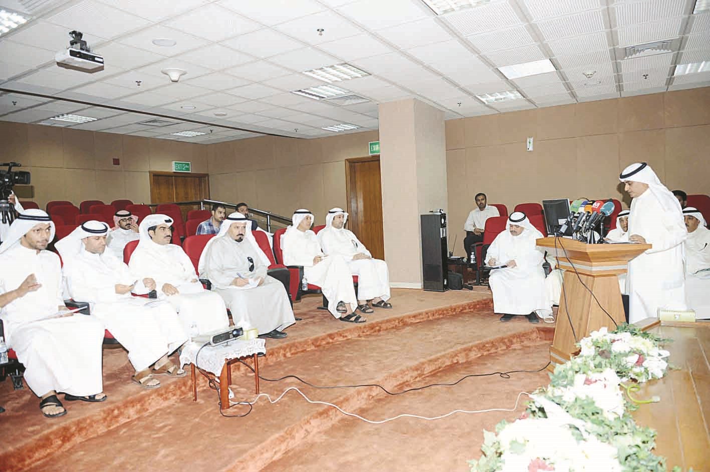 جانب من المؤتمر الصحافي  (تصوير جلال معوض)