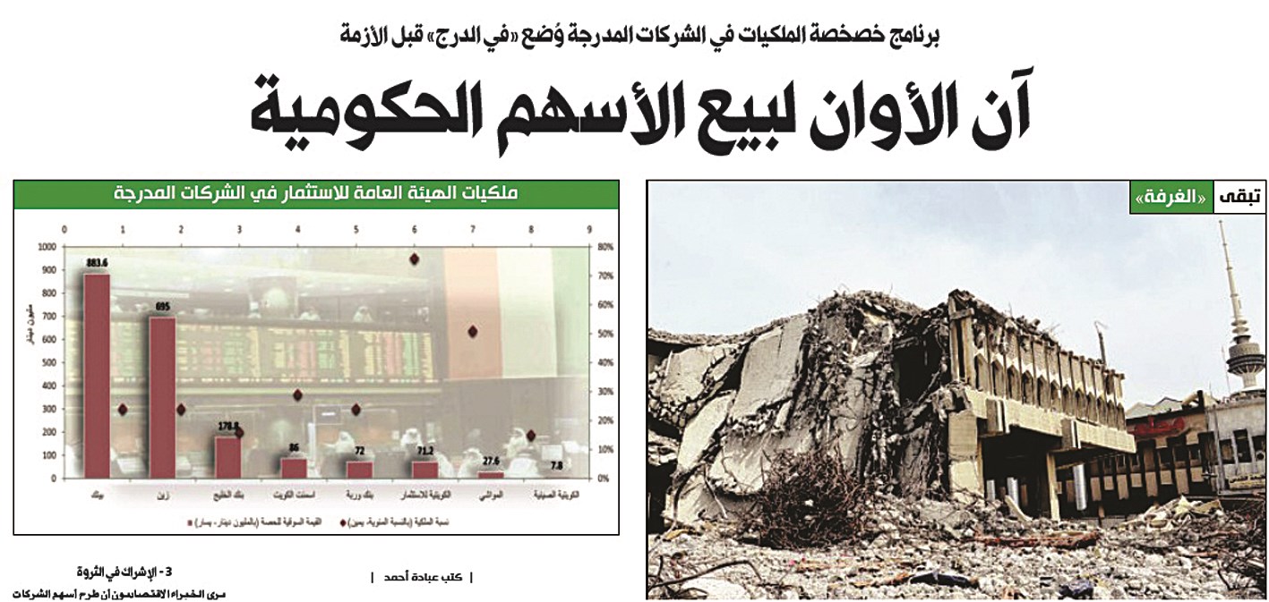 «الراي» بتاريخ 23 أبريل 2014 وكانت أول من أشار إلى فكرة الاكتتاب في 23 أبريل