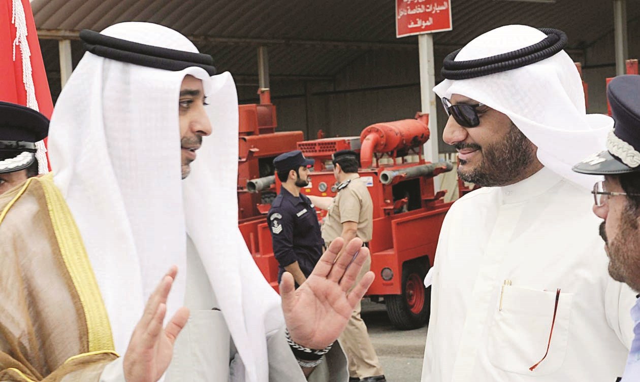 العبدالله متحدثاً إلى الزميل ناصر الفرحان