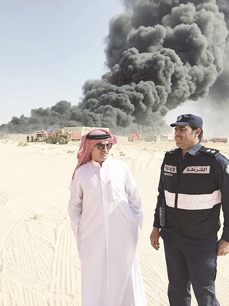 اللواء الطراح في مكان الحدث