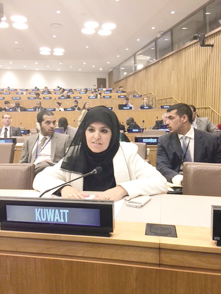 علياء المزيني تتحدث أمام اللجنة الاجتماعية والإنسانية والثقافية الأممية