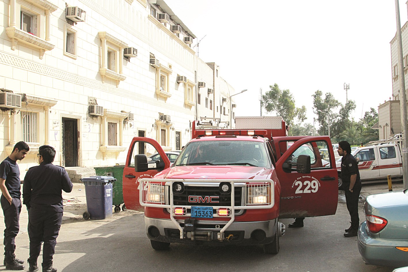 تواجد إطفائي في الموقع