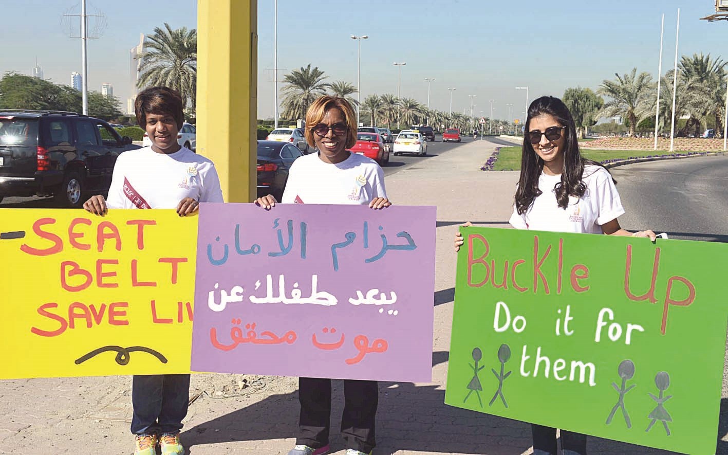 ... ودعوات لارتداء حزام الأمان (تصوير موسى عياش)