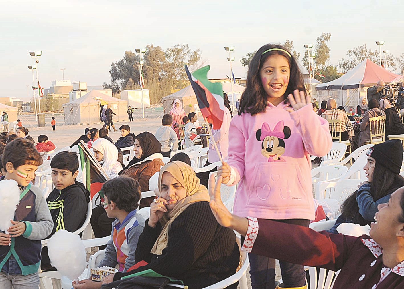 الأطفال وأسرهم خلال الاحتفال