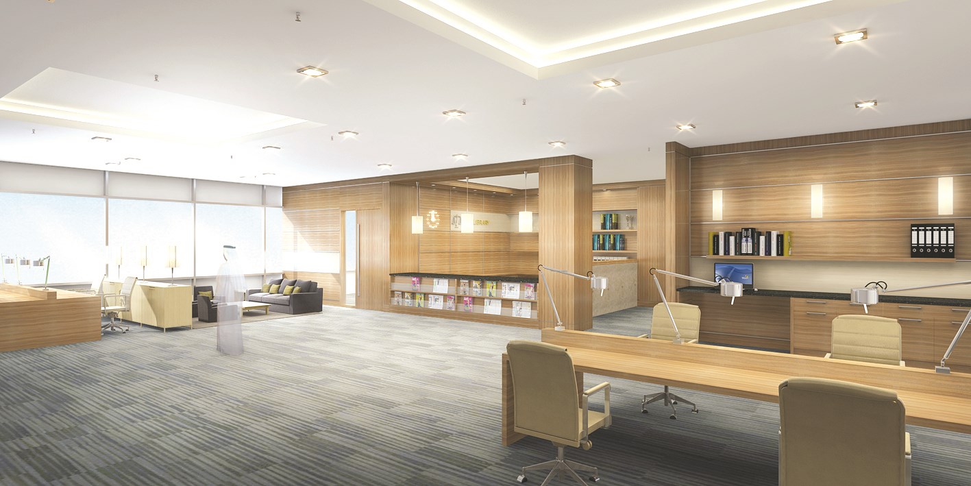 إحدى قاعات مجمع محاكم الفروانية