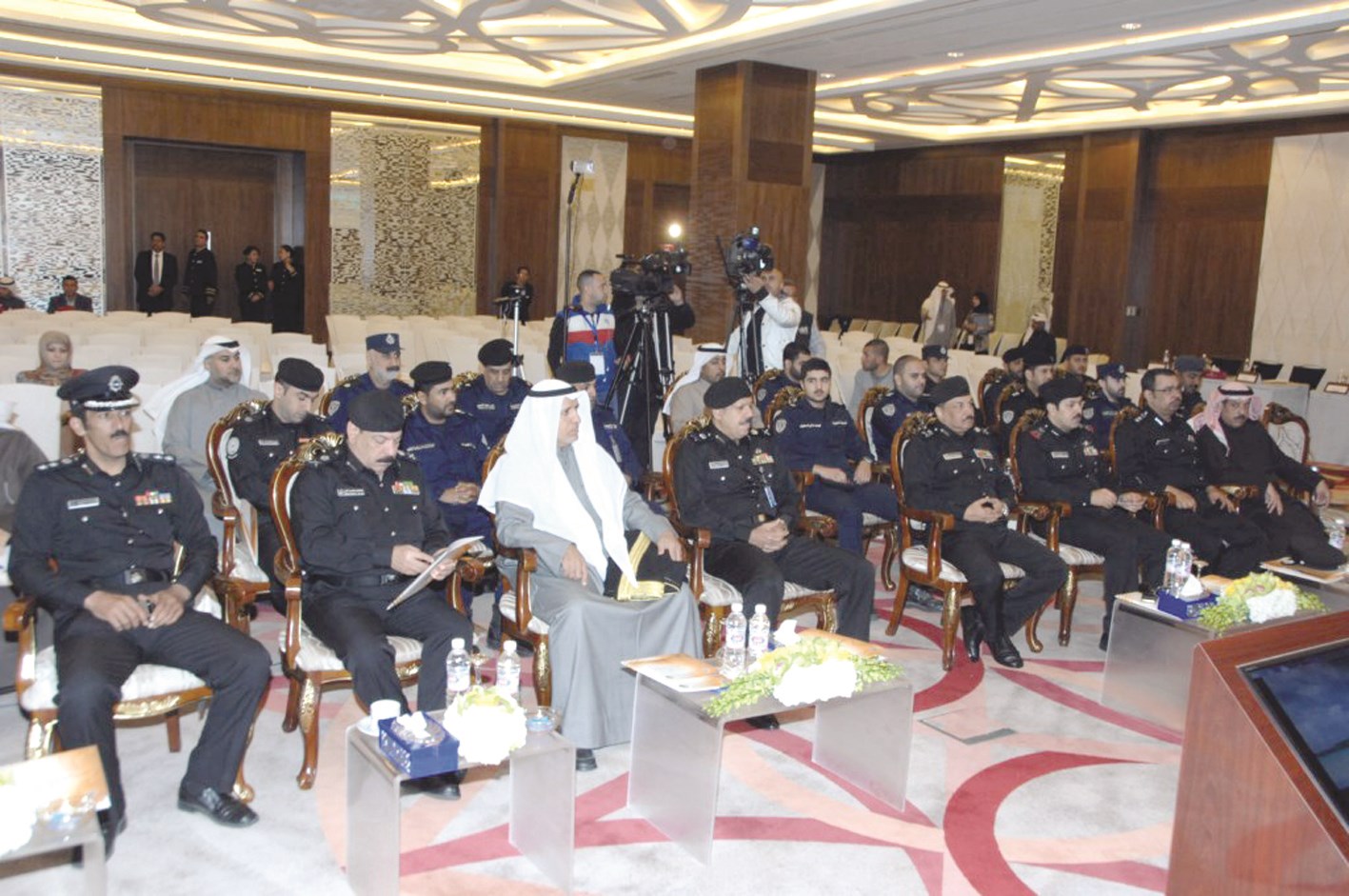 كبار القيادات الأمنية خلال الندوة