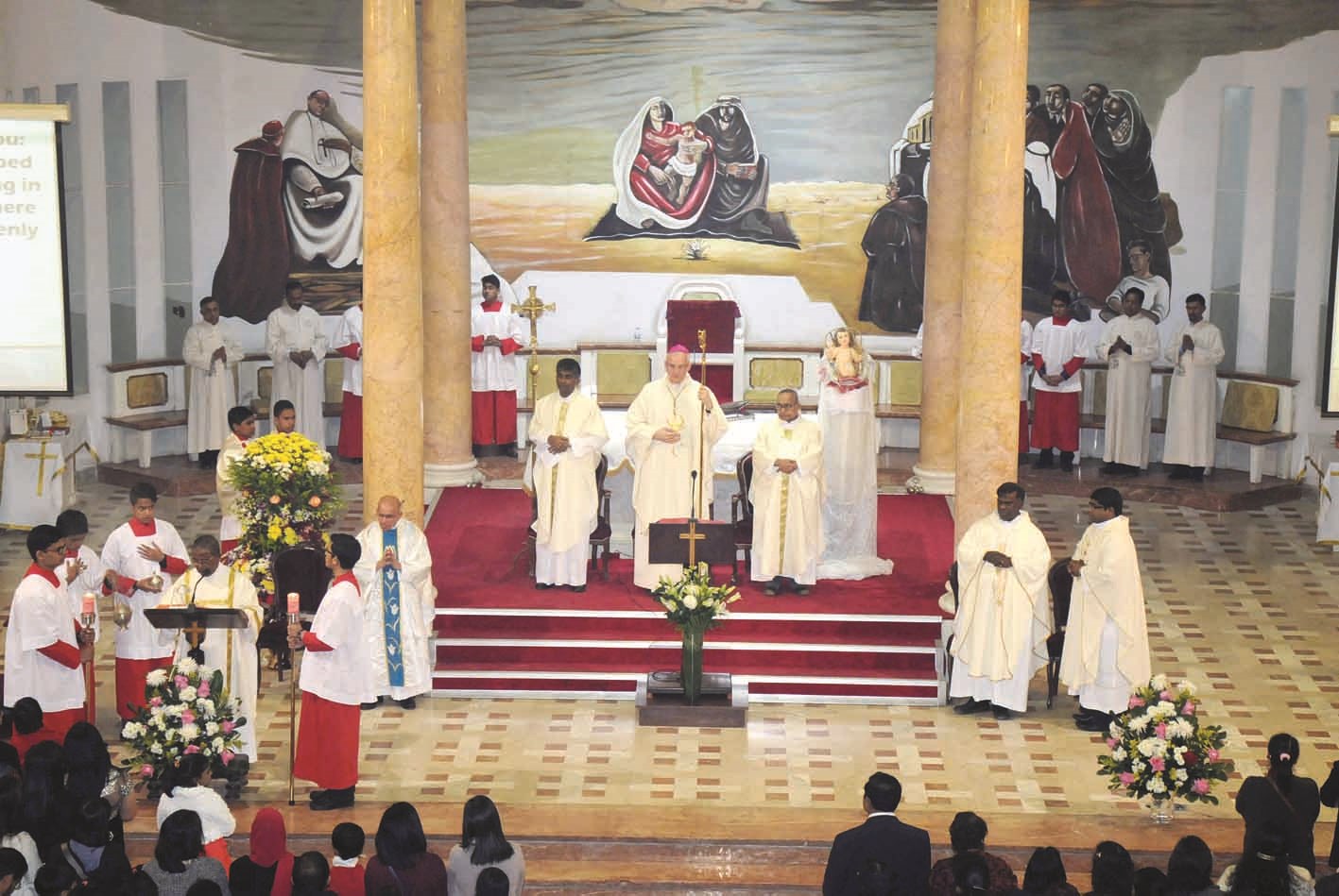 جانب من قداس الكنيسة الكاثوليكية