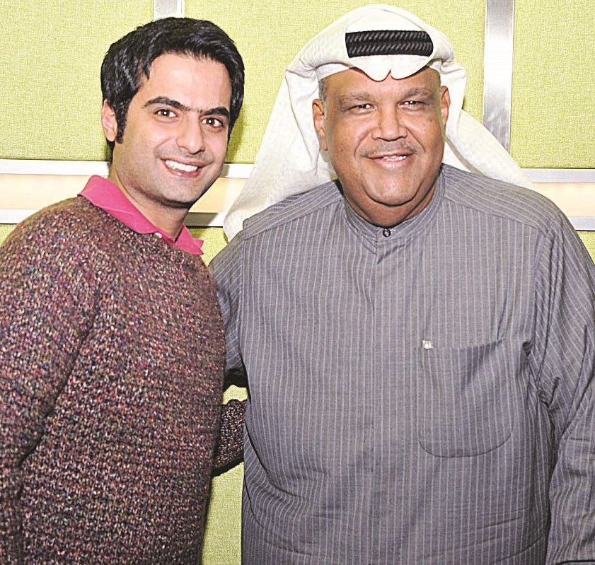 الزميل حمود العنزي مع نبيل شعيل