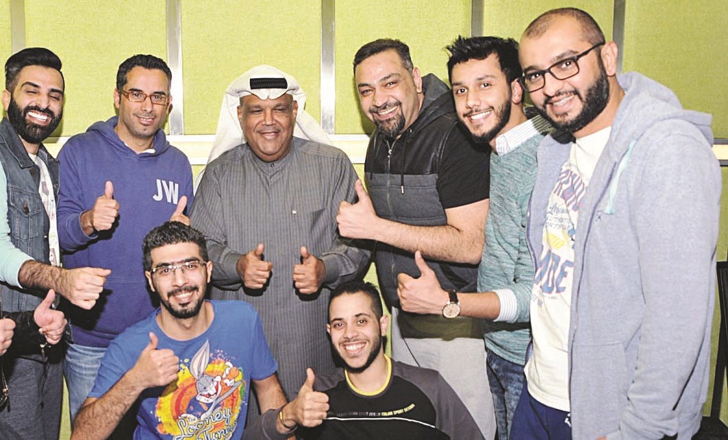 «بو شعيل» مع فريق «دايركت» الإذاعي