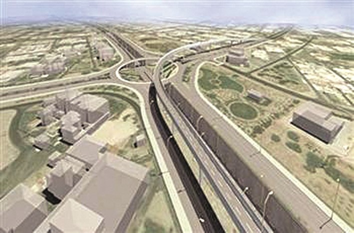 جسور وطرق قيد الإنشاء