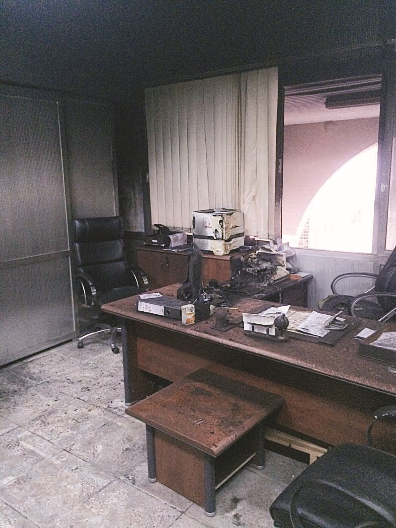 u0622u062bu0627u0631 u0627u0644u062du0631u064au0642 u062au0628u062fu0648 u0639u0644u0649 u0645u0643u062au0628 u0631u0626u064au0633 u0642u0633u0645 u0627u0644u062eu0632u064au0646u0629 u0641u064a u0648u0632u0627u0631u0629 u0627u0644u062au0631u0628u064au0629