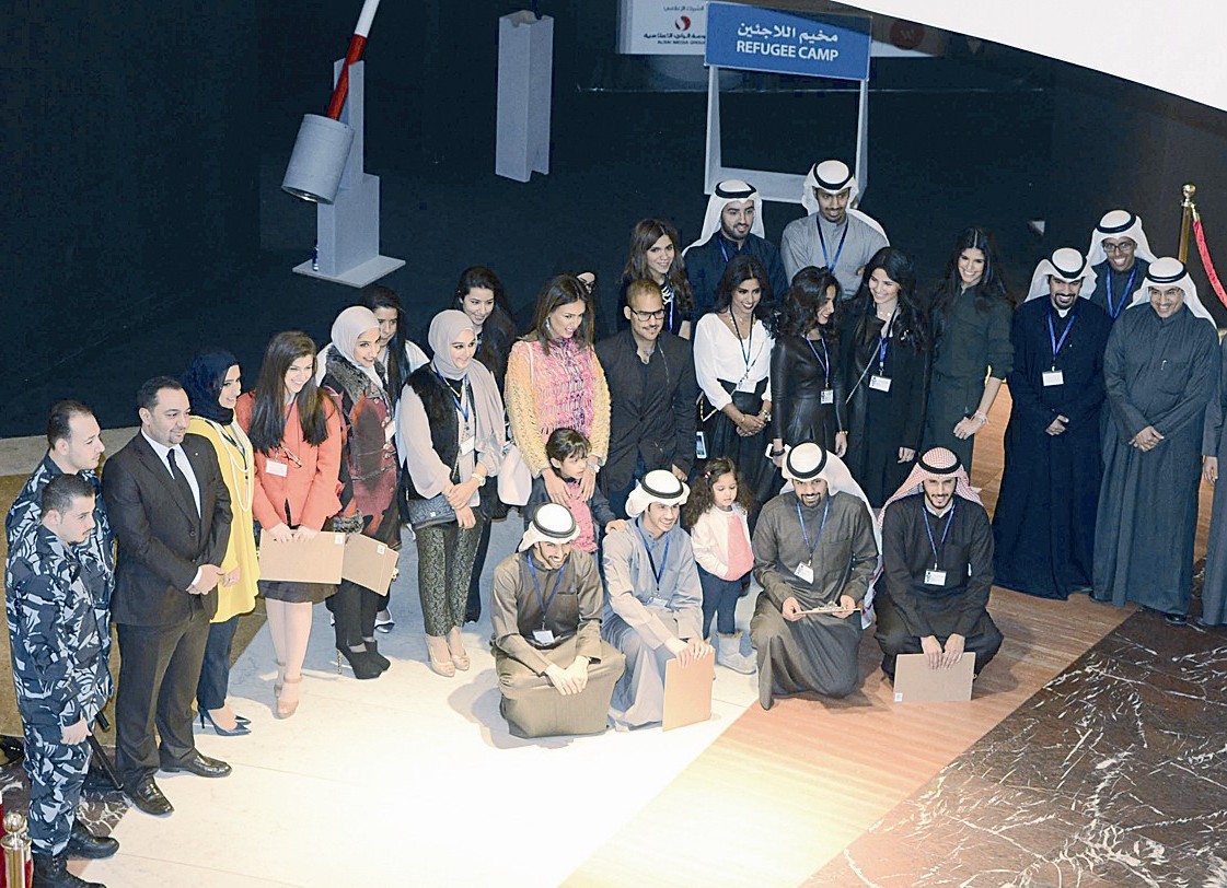 لقطة جماعية لأعضاء حملة «غدي» قبيل الافتتاح