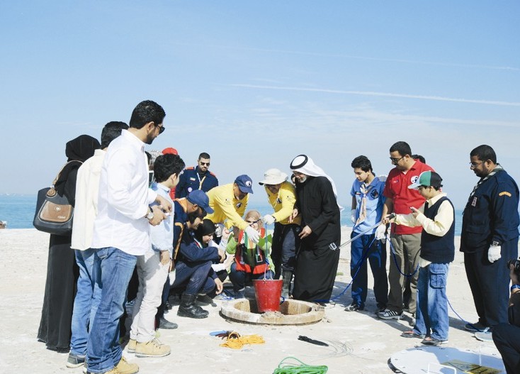 إغلاق البئر في جزيرة أم القاز