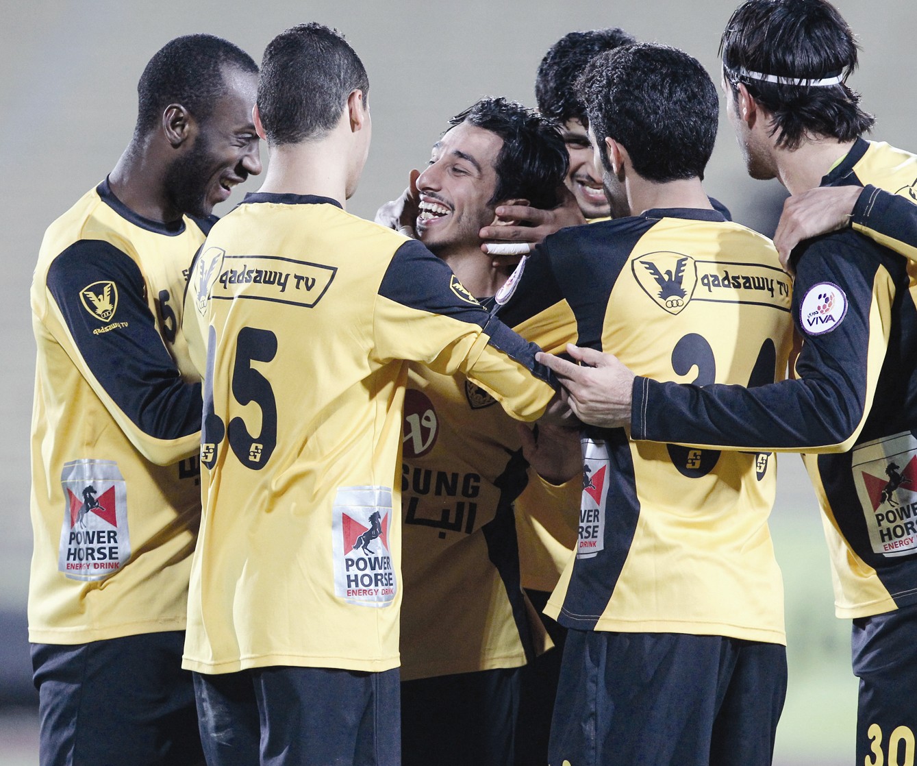 u0644u0627u0639u0628u0648 u0627u0644u0642u0627u062fu0633u064au0629 u0645u0646u062au0634u0648u0646 u0628u0639u062f u0627u0644u0641u0648u0632 u0627u0644u0623u062eu064au0631 u0644u0647u0645 u0641u064a u0627u0644u062fu0648u0631u064a