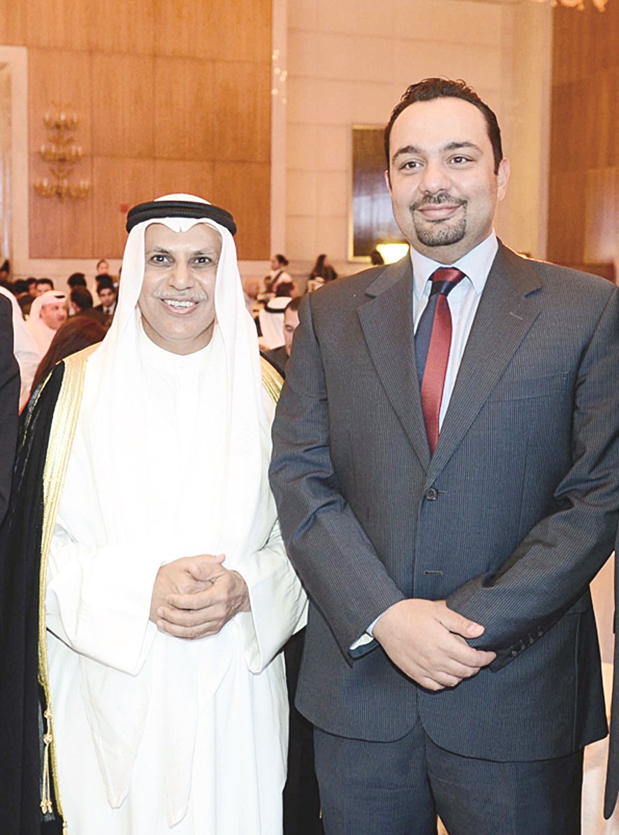 مبارك الساير مع الزميل زياد مجذوب