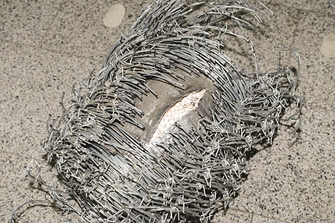 الأقراص محصنة داخل الأسلاك! (تصوير أسعد عبدالله)