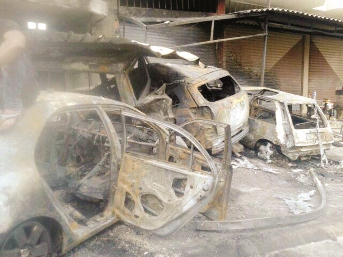 السيارات المتفحمة