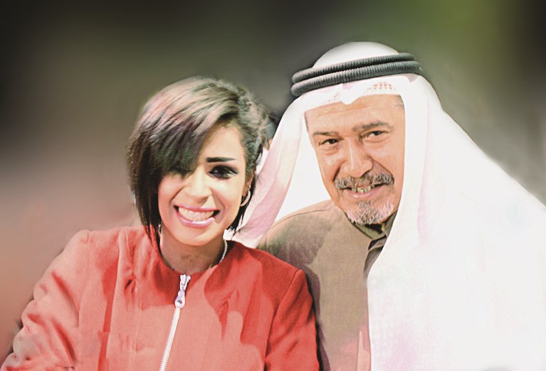 مع ابنته الفنانة حصة