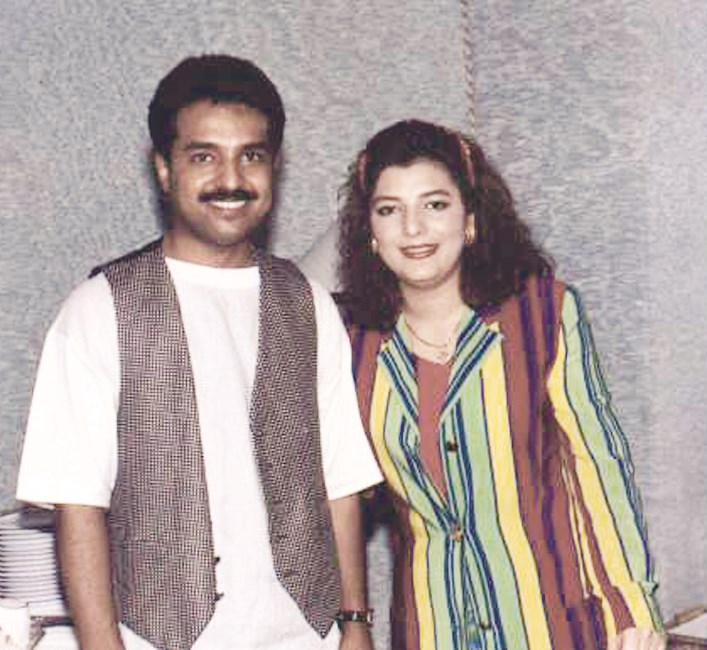 في بداياته إلى جانب أصالة