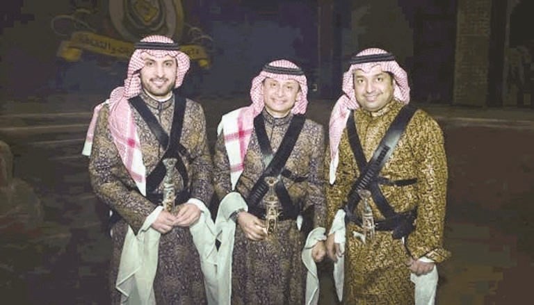 مع عبد المجيد عبدالله وماجد المهندس في أوبريت الجنادرية