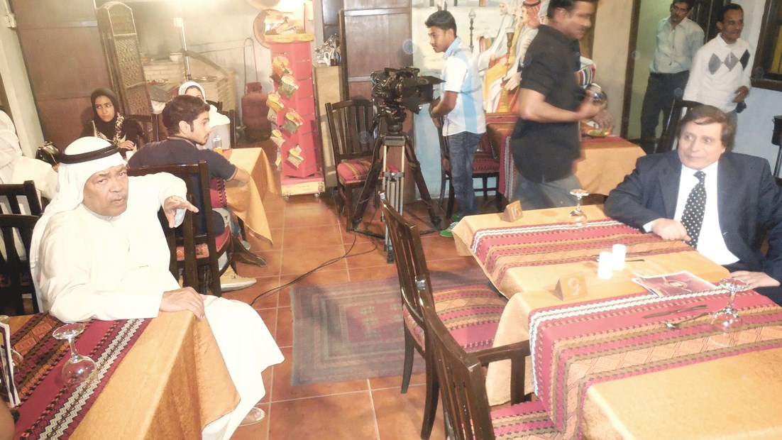 مع سعد الفرج خلال تصوير «اللي ماله أول»