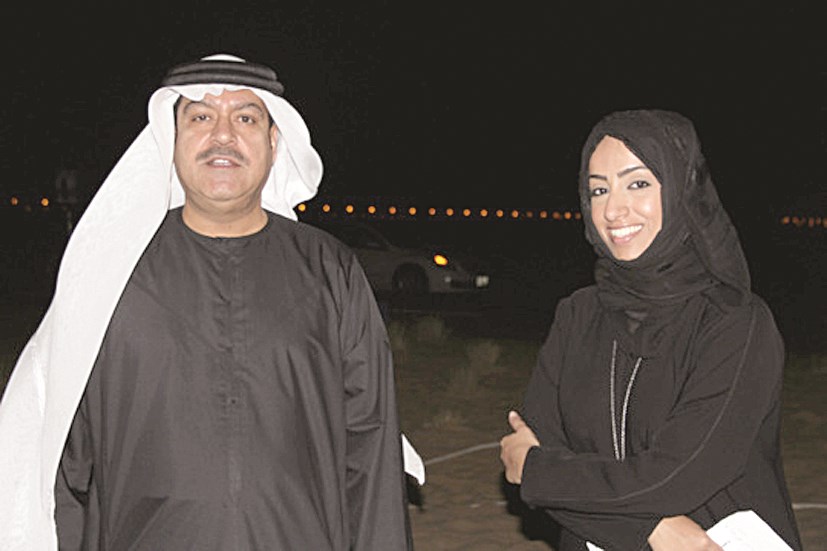 خلال تصوير أغنية «جسر الصداقة» مع نهلة الفهد