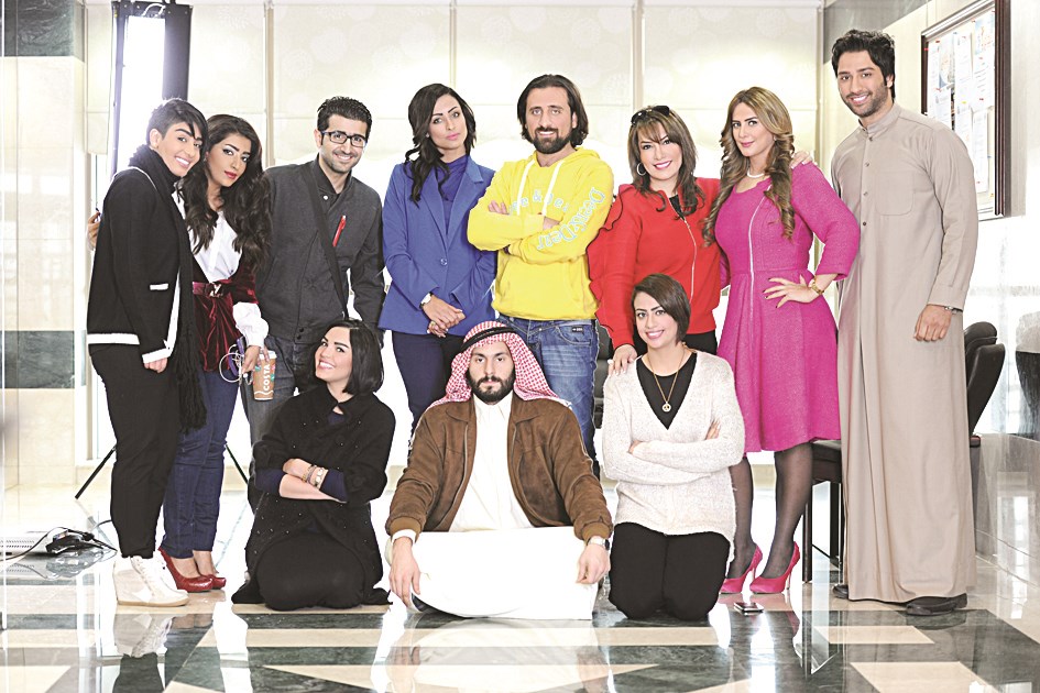 لقطة جماعية لفريق المسلسل