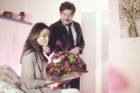 عابد فهد ونادين نجيم في مشهد من «لو»