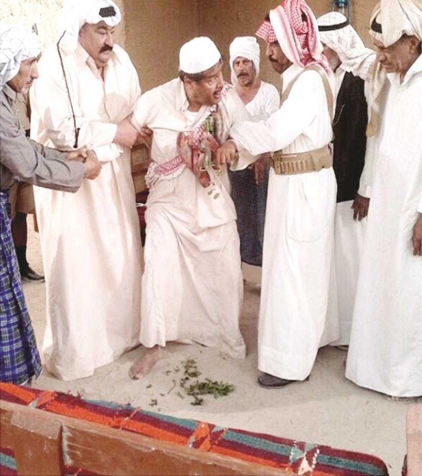 في مشهد من مسلسل «المعزب»