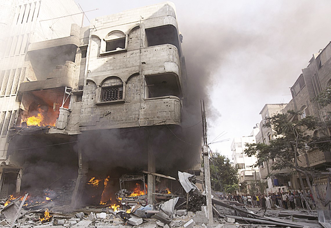 u0645u0628u0646u0649 u064au062du062au0631u0642 u0646u062au064au062cu0629 u062au0639u0631u0636u0647 u0644u0644u0642u0635u0641 u0641u064a u063au0632u0629 (u0623 u0641 u0628)