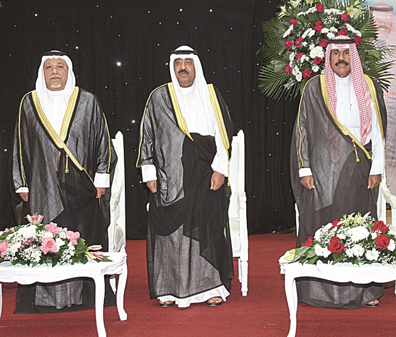 ولي العهد ومشعل الأحمد وعلي الجراح