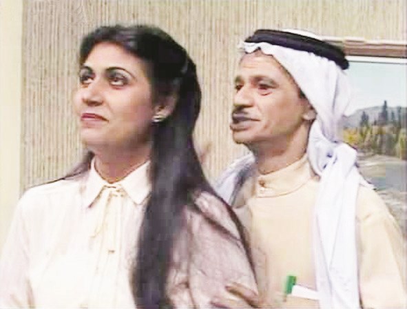 ... ومع الراحل علي المفيدي في مسلسل «العتاوية»