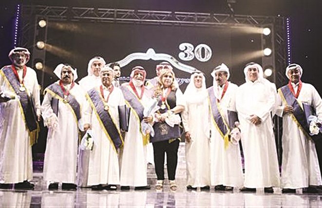 خلال تكريمها فى الدورة الثالثة عشرة لمهرجان الكويت المسرحي