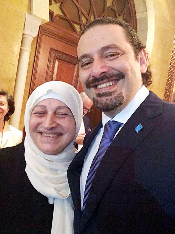 الحريري مع عمته بهية