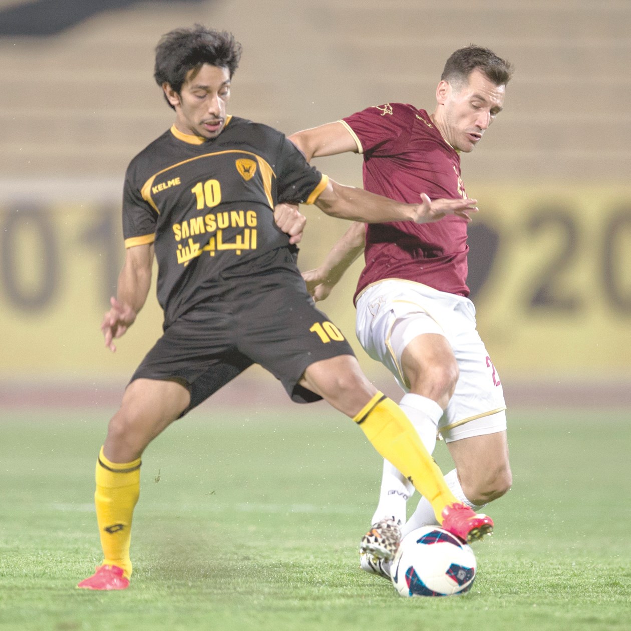 غوران الذي سجل هدف النصر في كرة مشتركة مع سيف الحشان