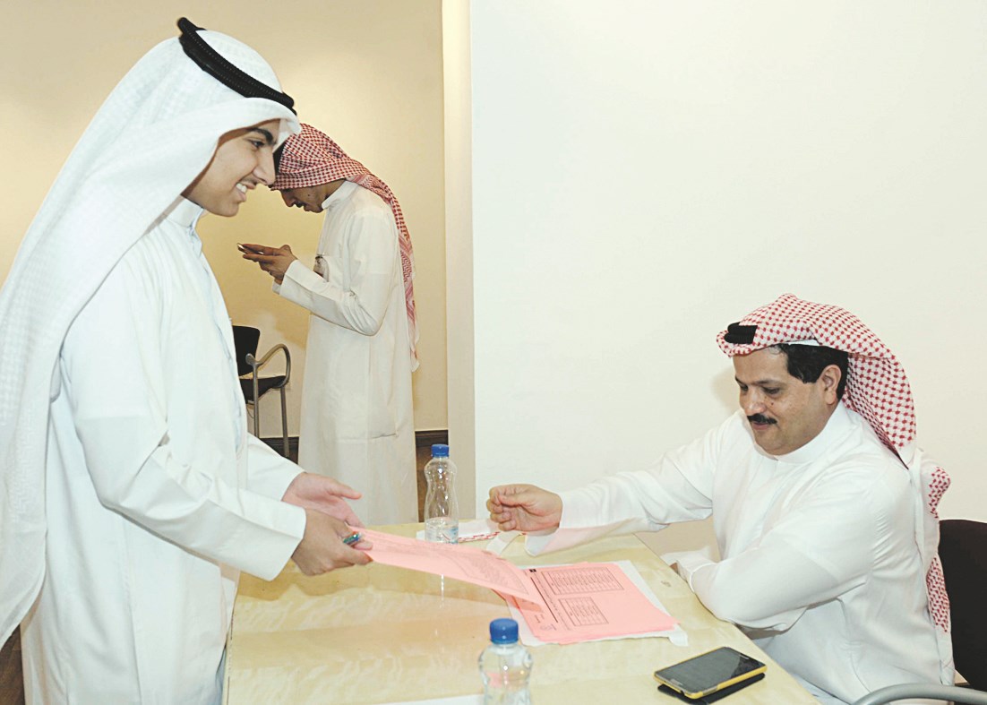 جانب من اجراءات الاقتراع (تصوير سعد هنداوي)