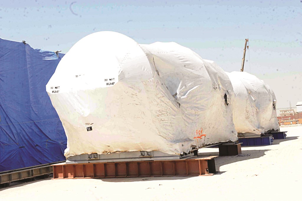 توربينات قبل تركيبها